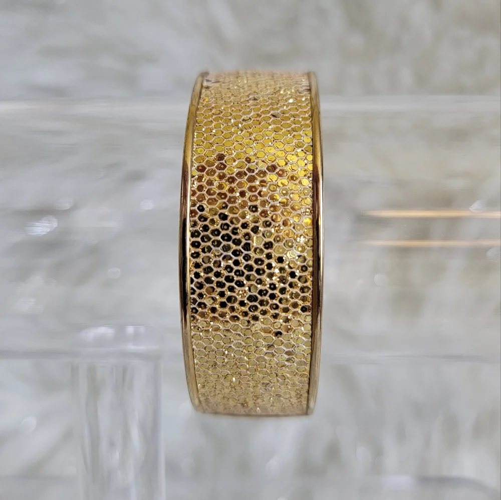 Chunky Gold Bangle - Picture 2 of 9
